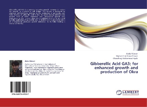 Gibberellic Acid GA3; for enhanced growth and production of Okra