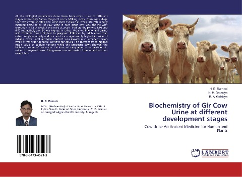 Biochemistry of Gir Cow Urine at different development stages: Cow Urine An Ancient Medicine for Human and Plants