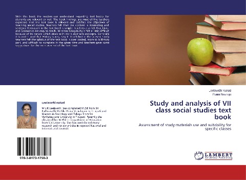 Study and analysis of VII class social studies text book: Assessment of study materials use and suitability for specific classes