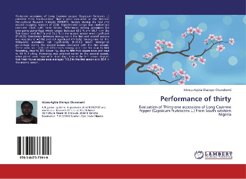 Performance of thirty: Evaluation of Thirty-one accessions of Long Cayenne Pepper (Capsicum frutescens L.) from South-western Nigeria