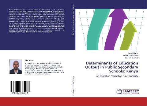 Determinants of Education Output in Public Secondary Schools: Kenya: An Education Production Function Study