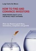 How to find and convince investors: How one finances good ideas, innovations, companies and growth