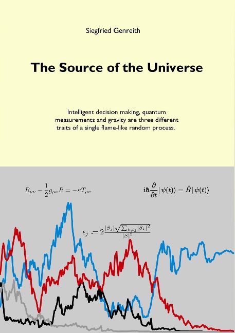 The Source of the Universe: Intelligent decision making, quantum measurements and gravity are three different traits of a single flame-like random process.