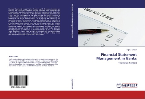 Financial Statement Management in Banks: The Indian Context
