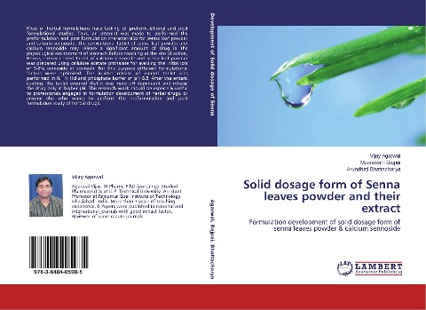 Solid dosage form of Senna leaves powder and their extract: Formulation development of solid dosage form of senna leaves powder & calcium sennoside