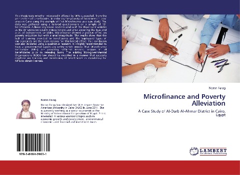 Microfinance and Poverty Alleviation: A Case Study of Al-Darb Al-Ahmar District in Cairo, Egypt