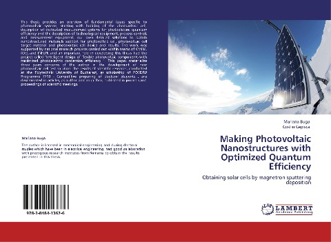 Making Photovoltaic Nanostructures with Optimized Quantum Efficiency: Obtaining solar cells by magnetron sputtering deposition
