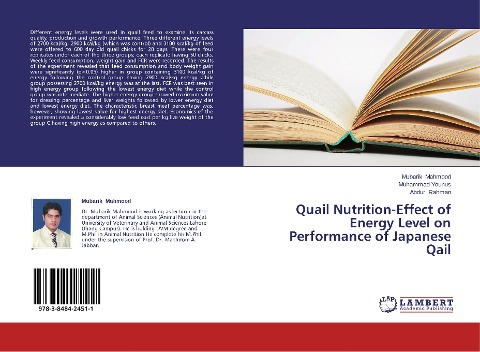 Quail Nutrition-Effect of Energy Level on Performance of Japanese Qail