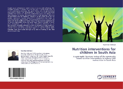 Nutrition interventions for children in South Asia: A systematic literature review of the community based nutrition interventions to reduce child malnutrition in South Asia