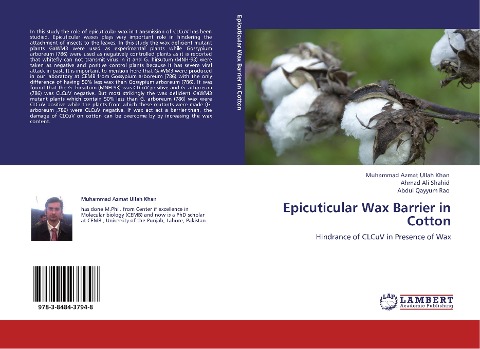 Epicuticular Wax Barrier in Cotton: Hindrance of CLCuV in Presence of Wax