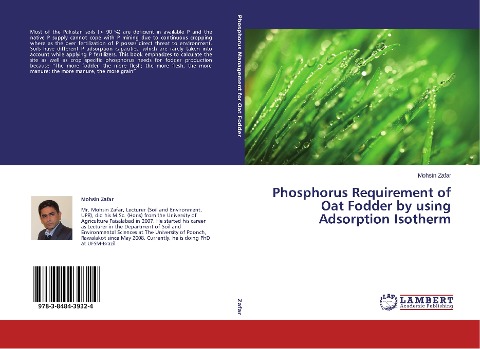Phosphorus Requirement of Oat Fodder by using Adsorption Isotherm