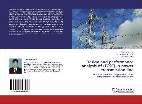 Design and performance analysis of (TCSC) in power transmission line: An efficient method for providing series compensation in a transmission line