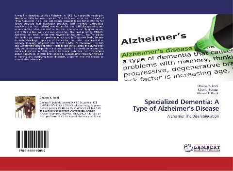 Specialized Dementia: A Type of Alzheimers Disease: Alzheimer The Disambiguation