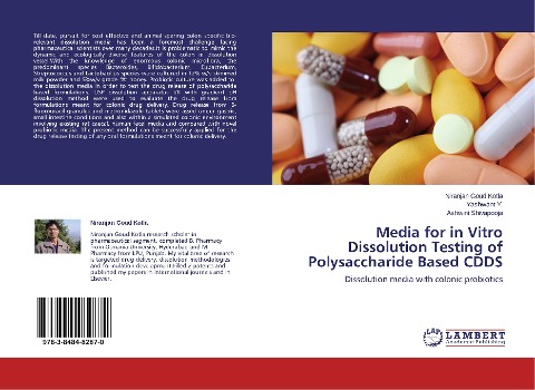 Media for in Vitro Dissolution Testing of Polysaccharide Based CDDS: Dissolution media with colonic probiotics