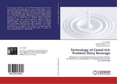 Technology of Cereal-rich Probiotic Dairy Beverage: Influence of transglutaminase on activity of lactic acid bacteria and properties of cereal-rich fermented dairy beverage