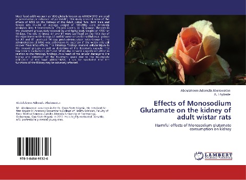 Effects of Monosodium Glutamate  on the kidney of adult wistar rats: Harmful effects of Monosodium glutamate consumption on kidney