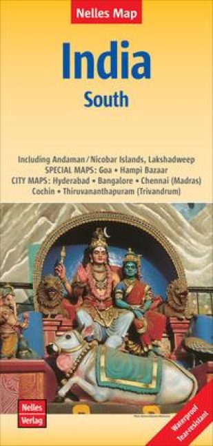 Nelles Map India: South 1:1 500 000: Including Andaman/Nicobar Islands, Lakshadweep. SPECIAL MAPS: Goa - Hampi Bazaar. CITY MAPS: Hyderabad - Bangalore - Chennai (Madras) - Cochin - Thiruvananthapuram (Trivandrum)