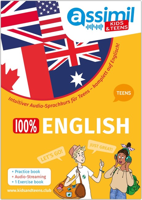 ASSiMiL 100 % English - Teens: Intuitiver Audio-Sprachkurs für Teens -  Lehrbuch + Übungsheft + Audio-Streaming