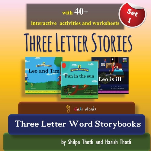 Three Letter Stories Amazing Collection of Three Preschool Story and Activity Books with Three Letter Sight Words