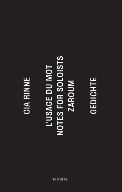 zaroum / notes for soloists / lusage du mot
