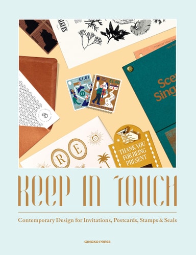 Keep in Touch Contemporary Design for Invitations, Postcards, Stamps and Seals