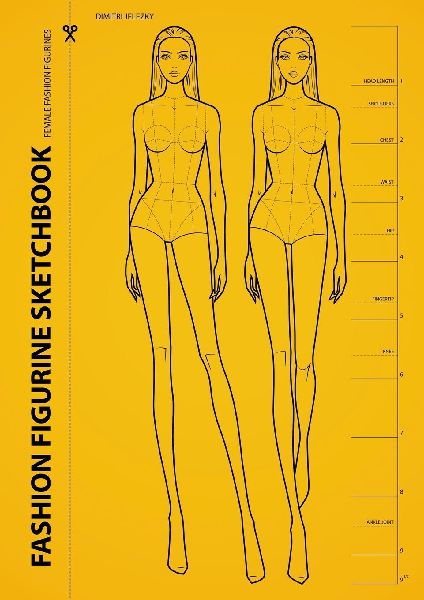 Fashion Figurine Sketchbook: Female Fashion Figurines