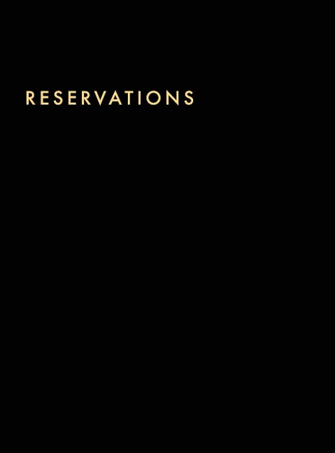 Reservations Book: Hardcover Restaurant Reservations, Double Page per Day for Lunch and Dinner, 8.5x11,Black