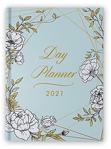 Day Planner 2021 Large 8.5" X 11" 1 Page Per Day Planner Floral Hardcover January - December 2021 Dated Planner 2021 Productivity, XXL Planner, Daily & Monthly