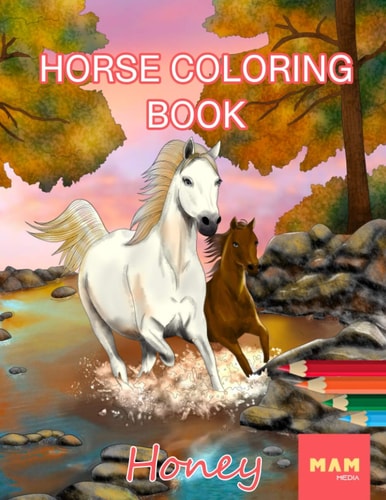 Horse Coloring Book Anti-Stress Coloring Book