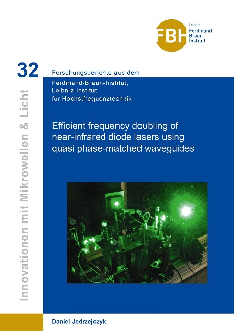 Efficient frequency doubling of near-infrared diode lasers using quasi phase-matched waveguides
