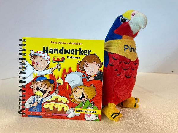 Pinos Kinderratebücher: Handwerker + Pino der Papagei Püschtier Bundle: Zweisprachiges Kinderratebuch