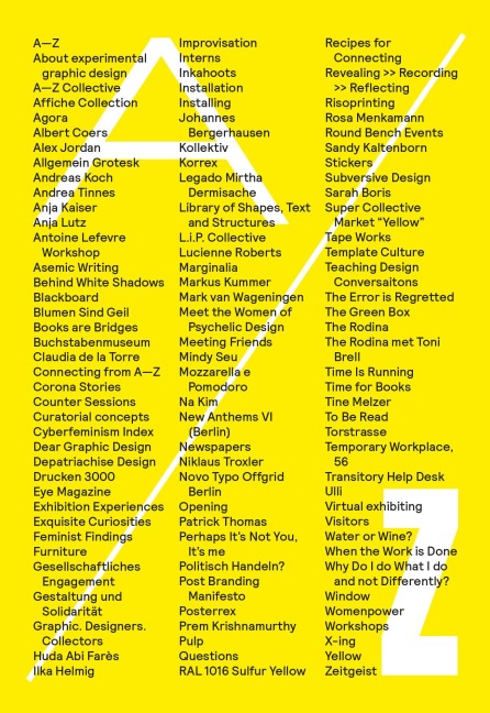On the Edges of Graphic Design from A-Z: A Space for Experimental Graphic Design