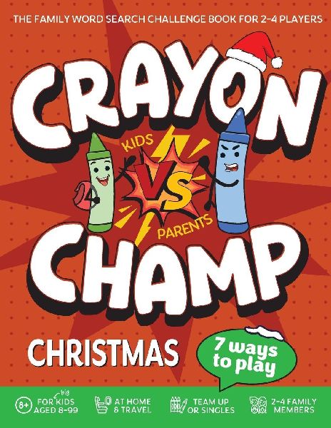 Crayon Champ Kids vs Parents Christmas: The family word search challenge book for 2-4 players