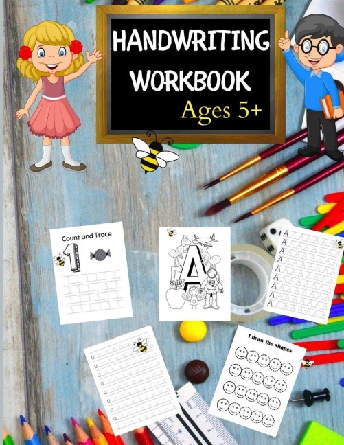 Handwriting Workbook for Kids Age 5: Numbers and Letters,Learning cursive handwriting workbook,Numbers and Letters Tracing