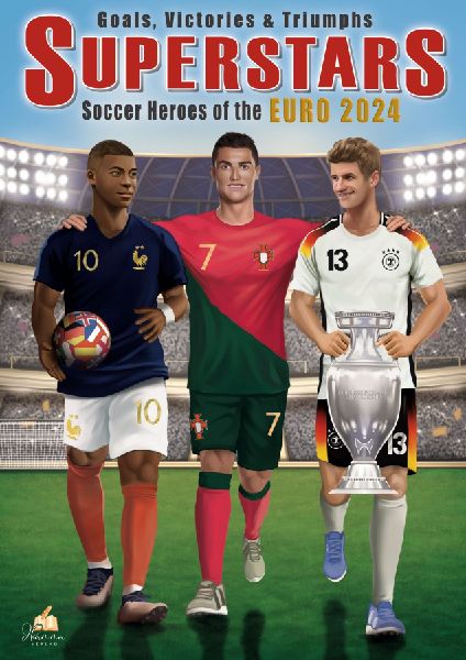 Goals, Victories & Triumphs: SUPERSTARS - Soccer Heroes of the EURO 2024. Coloring book with 50 detailed player drawings for fans of all ages.