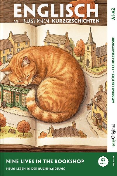 Englisch lernen mit lustigen Kurzgeschichten (A1-A2) - Nine Lives in the Bookshop (+ Audio-Online): Englisch lesen und alles verstehen - ohne Wörterbuch | Frank-Lesemethode mit Audio | Englisch-Deutsch