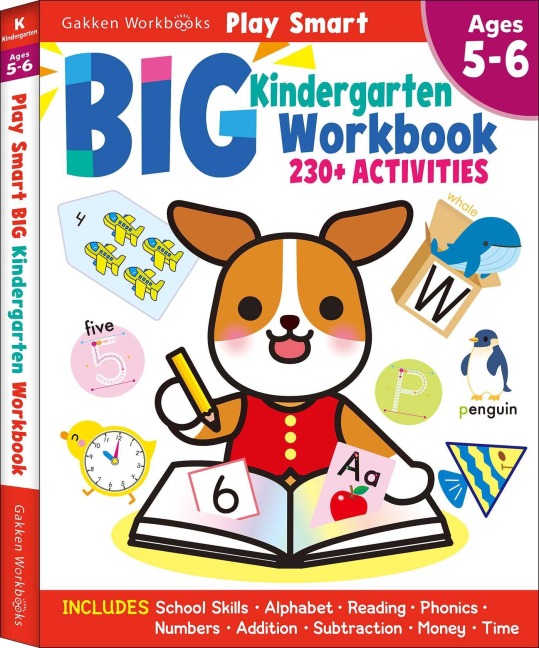 Play Smart Big Kindergarten Workbook: 240pages, Ages 5 to 6