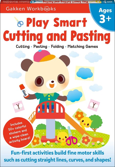 Play Smart Cutting and Pasting Age 3+: Preschool Activity Workbook with Stickers for Toddlers Ages 3, 4, 5: Build Strong Fine Motor Skills: Basic Scissor Skills (Full Color Pages)