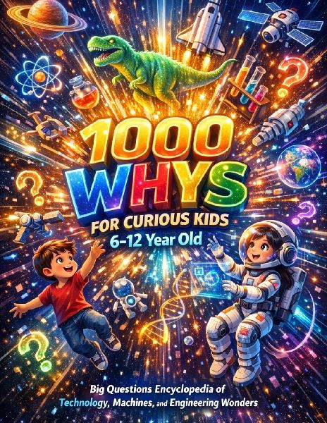1000 Whys for Curious Kids 6-12 Year Old: Big Questions Encyclopedia of Technology, Machines, and Engineering Wonders