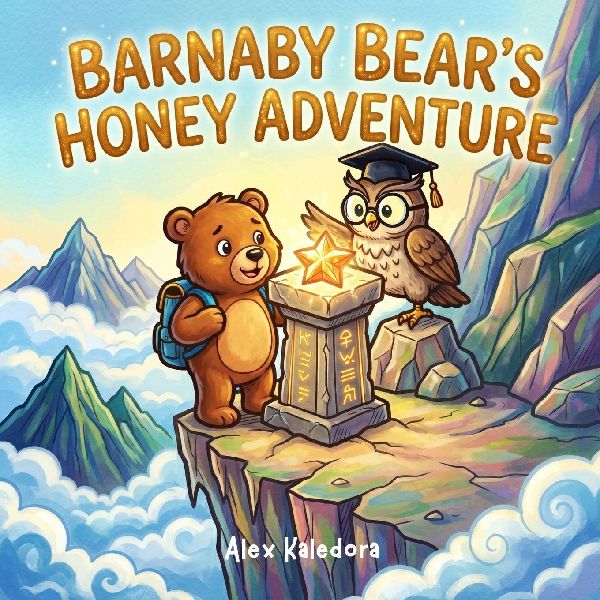 Barnaby Bear's Honey Adventure: Cute Animal Colorable Comic Book for Kids Ages 3-5