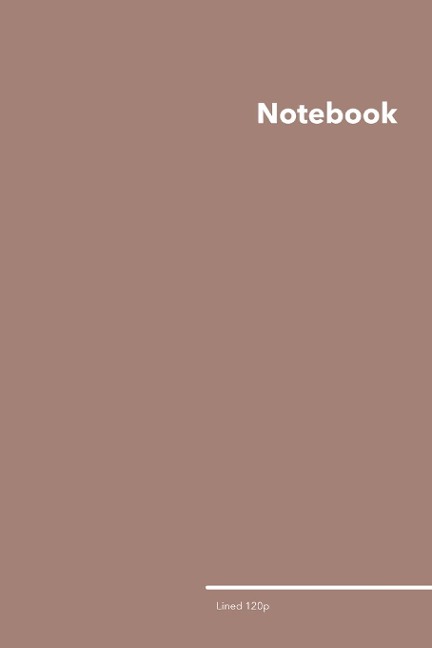 Lined College Ruled Notebook: Stylish Modern Mocha College Ruled Notebook, 120 Lined Pages 6 x 9 inches Standard Size Journal | Softcover