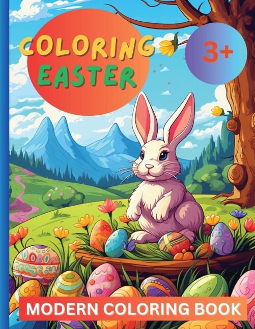 COLORING EASTER: Modern Coloring Book for kids 3+