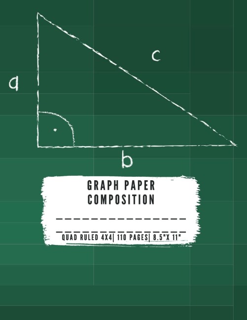 Graph Paper Composition: QUAD RULLED 4X4, Grid paper notebook 110 PAGES Large 8.5 X 11 Large size graph paper composition perfect for either taking notes, drawing, sketching ideas, plans, shopping list, scribbling or just any type of creativity.