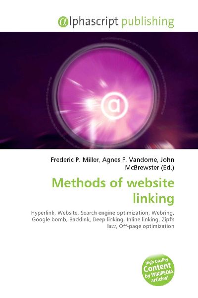Methods of website linking:         Hyperlink, Website, Search engine optimization, Webring, Google bomb,        Backlink, Deep linking, Inline linking, Zipfs law, Off-page        optimization