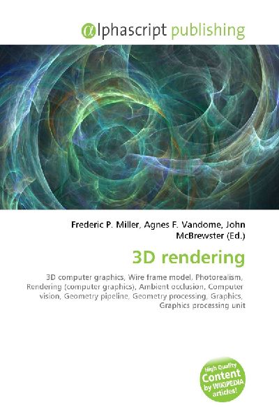 3D rendering:         3D computer graphics, Wire frame model, Photorealism, Rendering        (computer graphics), Ambient occlusion, Computer vision, Geometry        pipeline, Geometry processing, Graphics, Graphics processing unit
