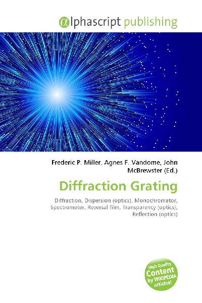 Diffraction Grating:         Diffraction, Dispersion (optics), Monochromator, Spectrometer, Reversal        film, Transparency (optics), Reflection (optics)