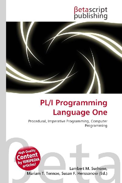 PL/I Programming Language One: Procedural, Imperative Programming, Computer Programming