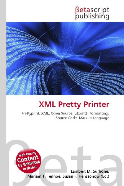 XML Pretty Printer:         Prettyprint, XML, Open Source, Libxml2, Formatting, Source Code, Markup        Language