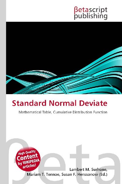 Standard Normal Deviate: Mathematical Table, Cumulative Distribution Function