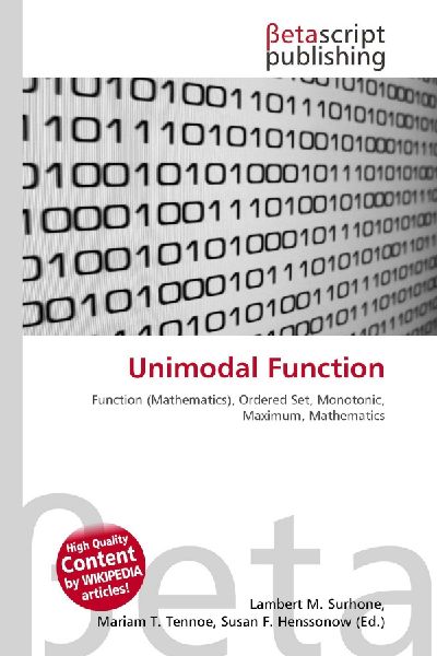 Unimodal Function: Function (Mathematics), Ordered Set, Monotonic, Maximum, Mathematics